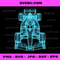 Automotive Blueprint Wireframe Engineering Racing Car PNG