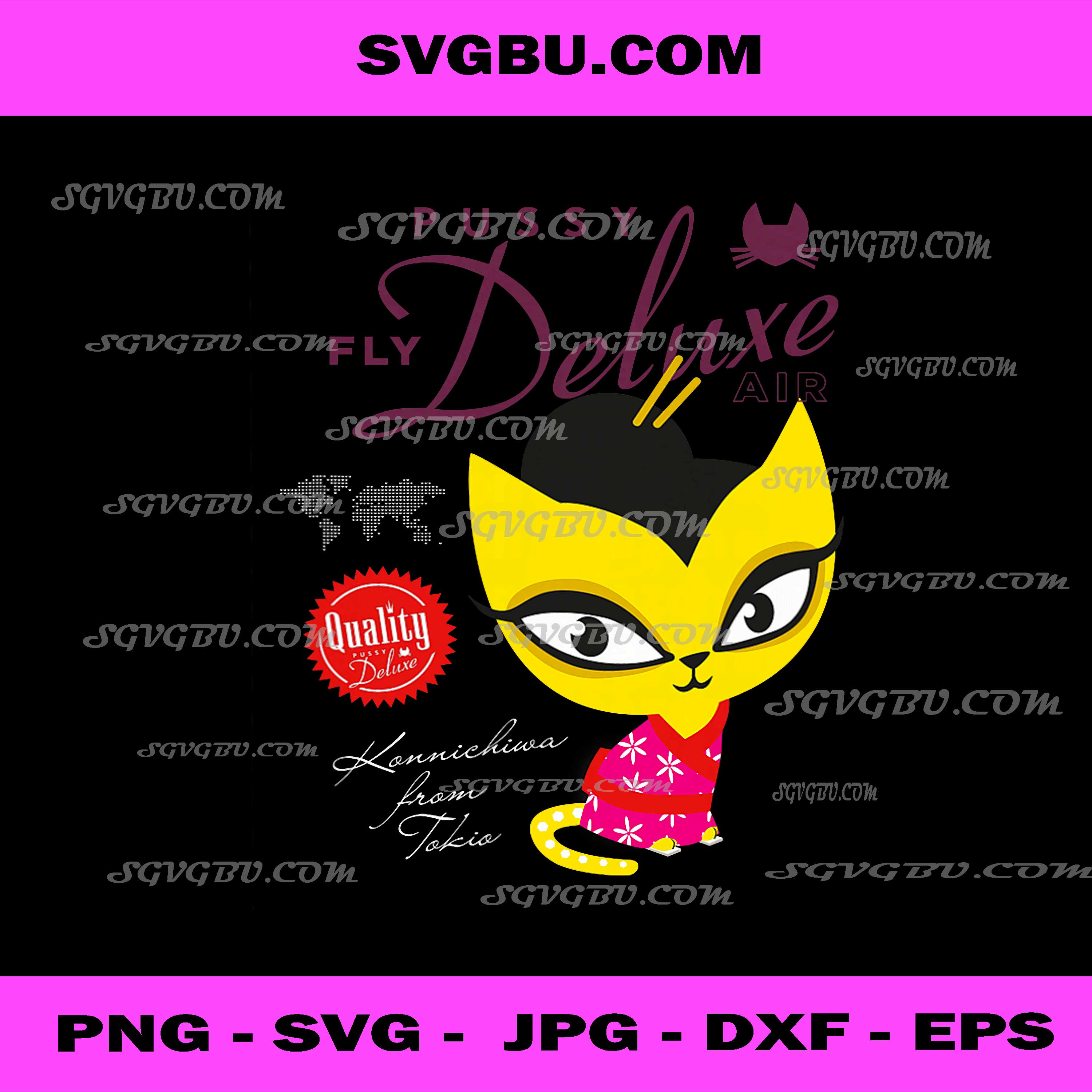Konnichiwa From Tokio Deluxe Cat PNG, Japanese Aesthetic Art PNG