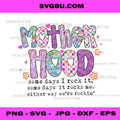 Glitter Motherhood We’re Rockin’ PNG, Colorful Pattern Mom Life