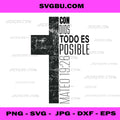 Con Dios Todo ES Posible Christian Spanish Bible Verse PNG