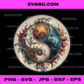Yin Yang PNG, Mandala Balance Symbol Spiritual Digital Design