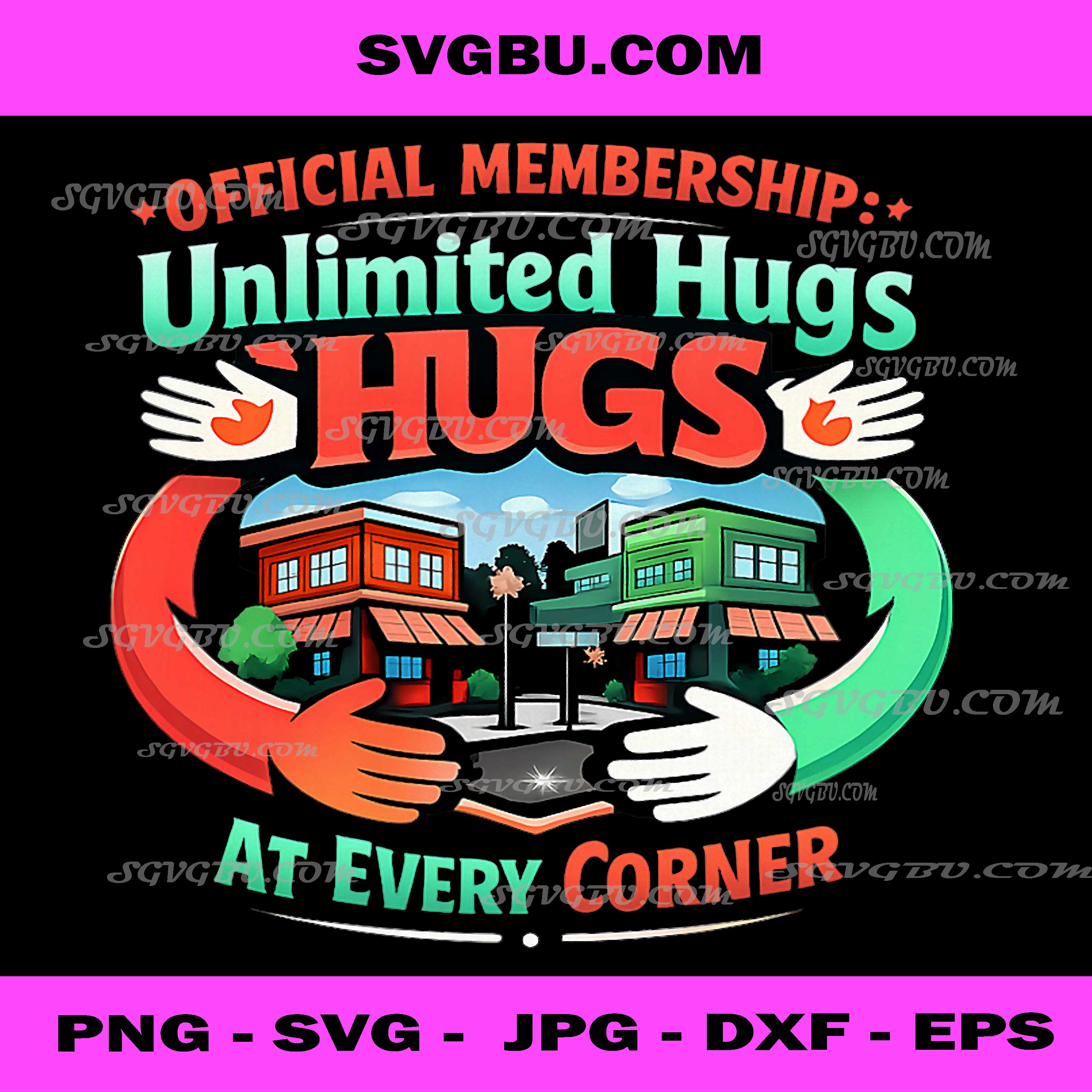 Official Membership Unlimited Hugs Local Pride PNG, Badge Art PNG