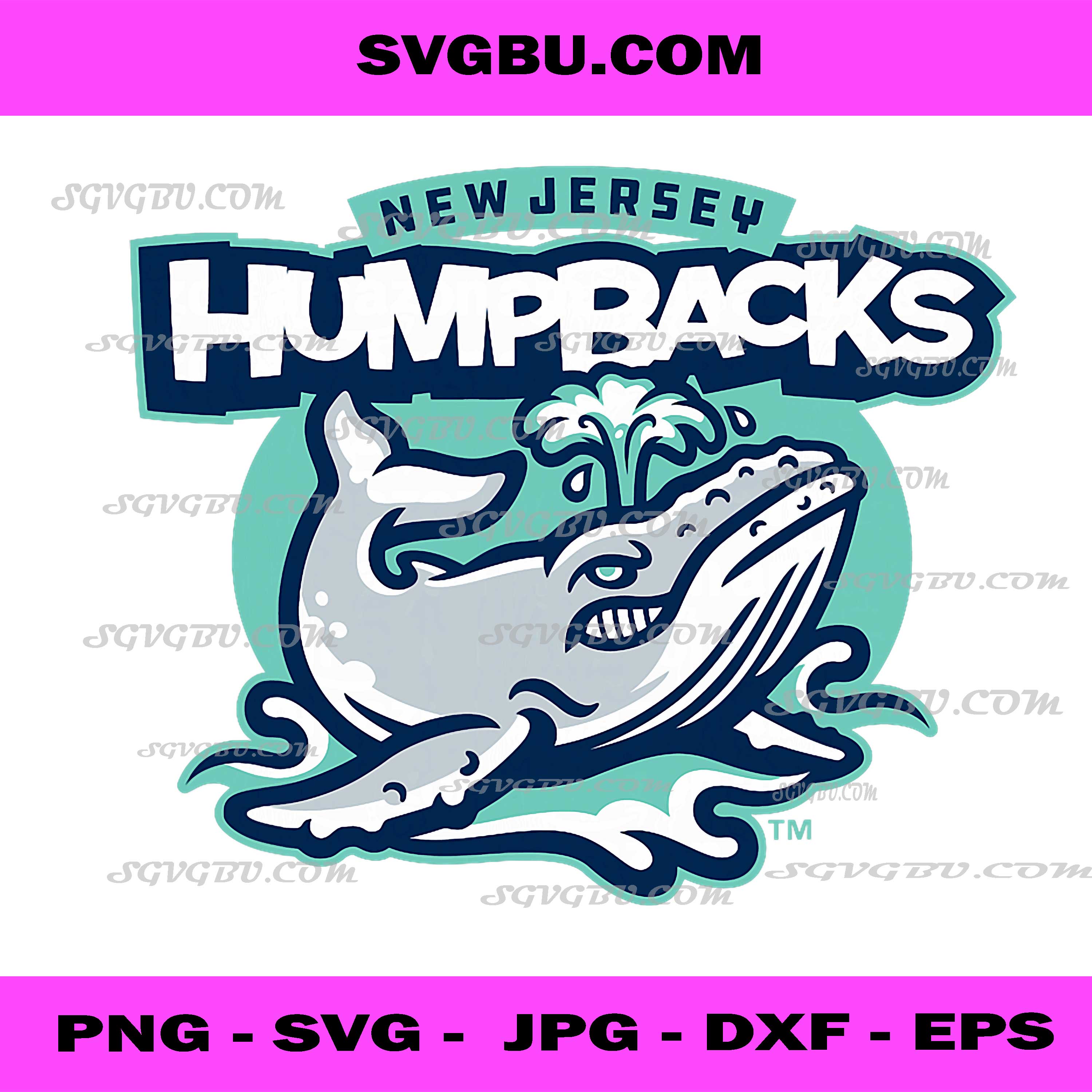 New Jersey Humpbacks Sports Logo PNG, Mascot Whale Esports Art PNG