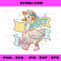 Cute Sweet Mama Goose PNG, Pastel Duck with Sun Hat PNG