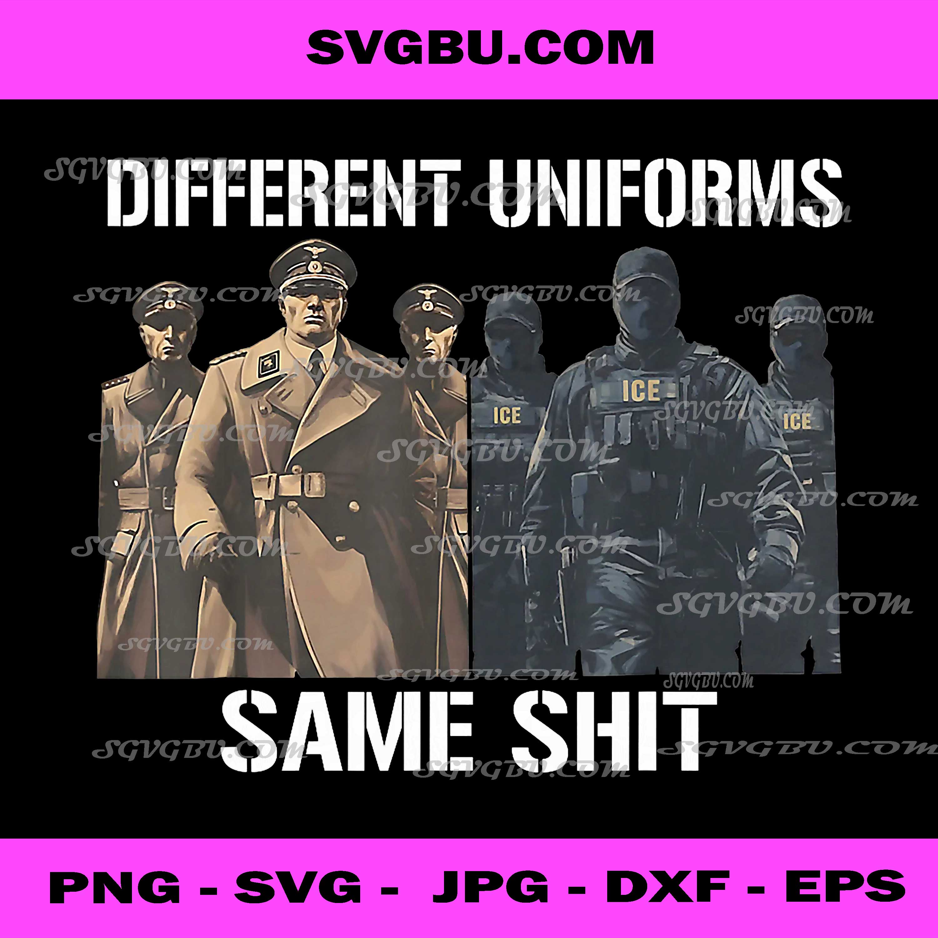 Different Uniforms, Same Shit PNG, Sarcastic Quote Humor Design, Digital Download