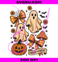 Fall Ghost PNG, Coquette Bow Halloween PNG, Trendy Halloween PNG