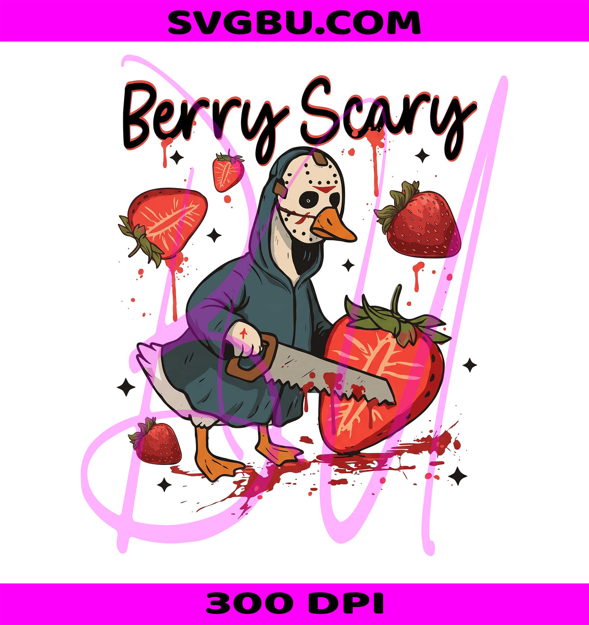 Funny Ghost Goose PNG, Strawberry Goose PNG, Halloween Goose PNG