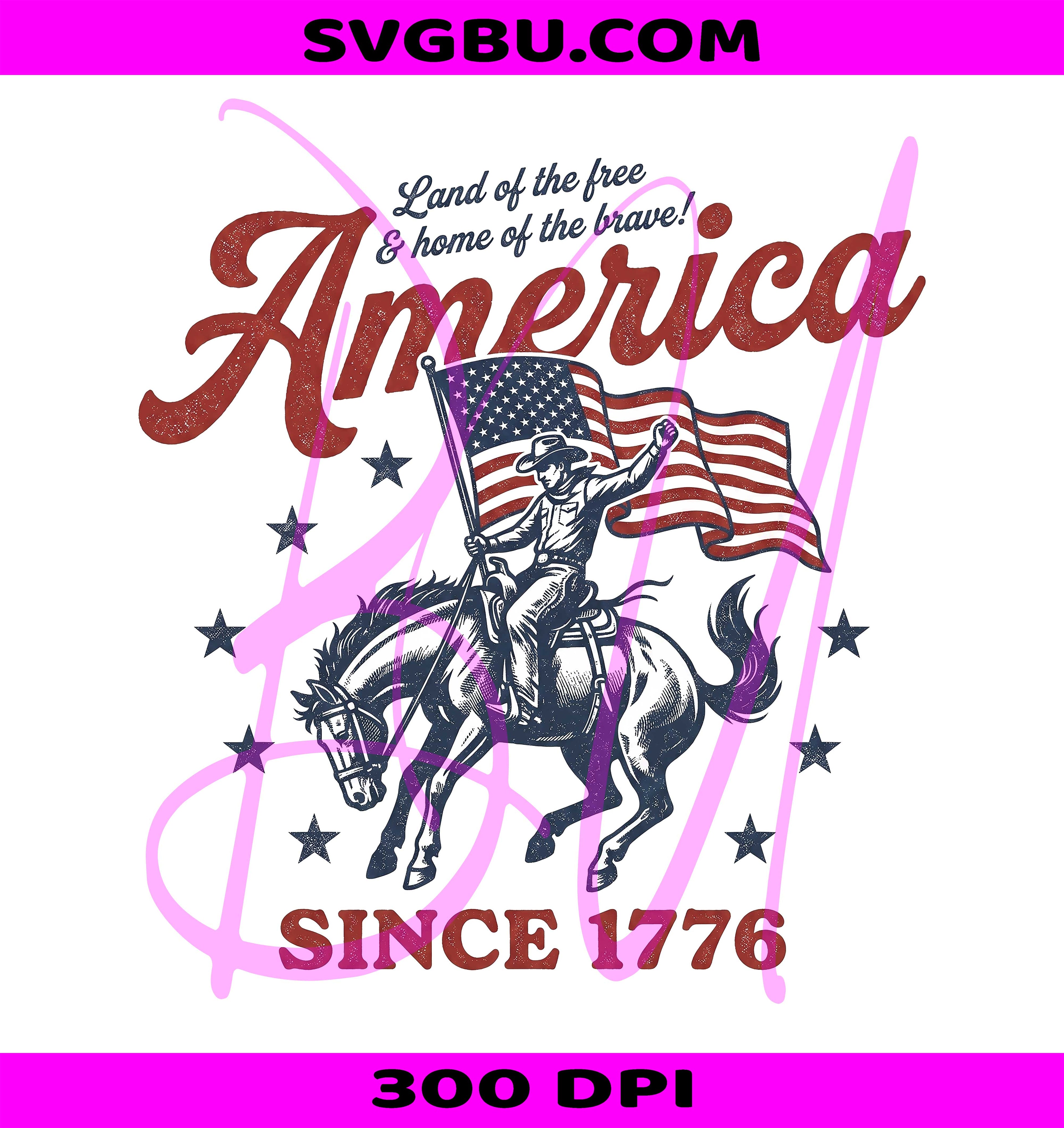 America Since 1776 PNG, Patriotic Cowboy PNG, USA Flag Horse PNG