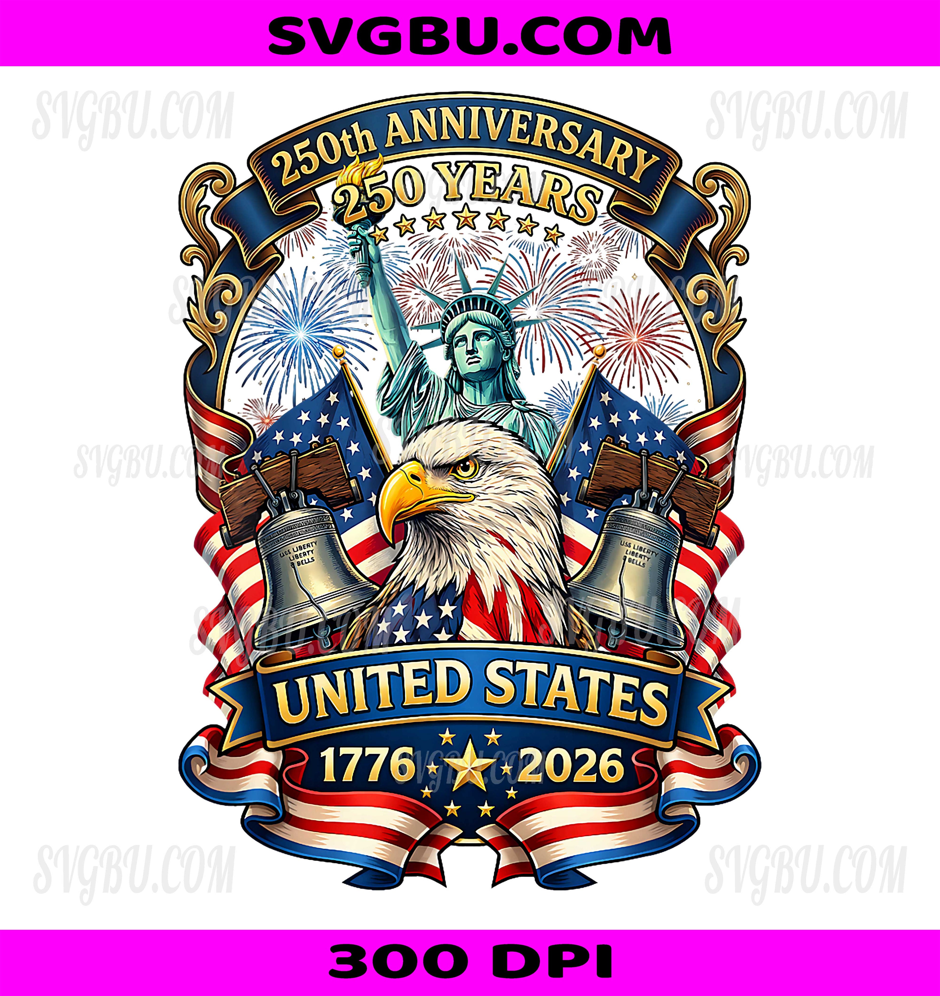 USA Independence 250th Anniversary 1776 2026 PNG, Eagle PNG