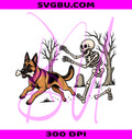 Funny Malinois Dog PNG, Halloween Skeleton Dog PNG, Dog Bone Steal PNG