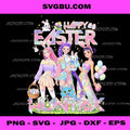 Happy Easter Huntrix Anime Girls PNG Pastel Holiday Vector PNG