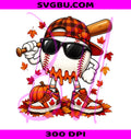Fall Baseball PNG, Thanksgiving Ice Cream PNG, Drip Fall Baseball PNG