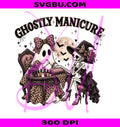 Glam Halloween Nails PNG, Spooky Nail Salon PNG, Cute Ghost Skeleton PNG