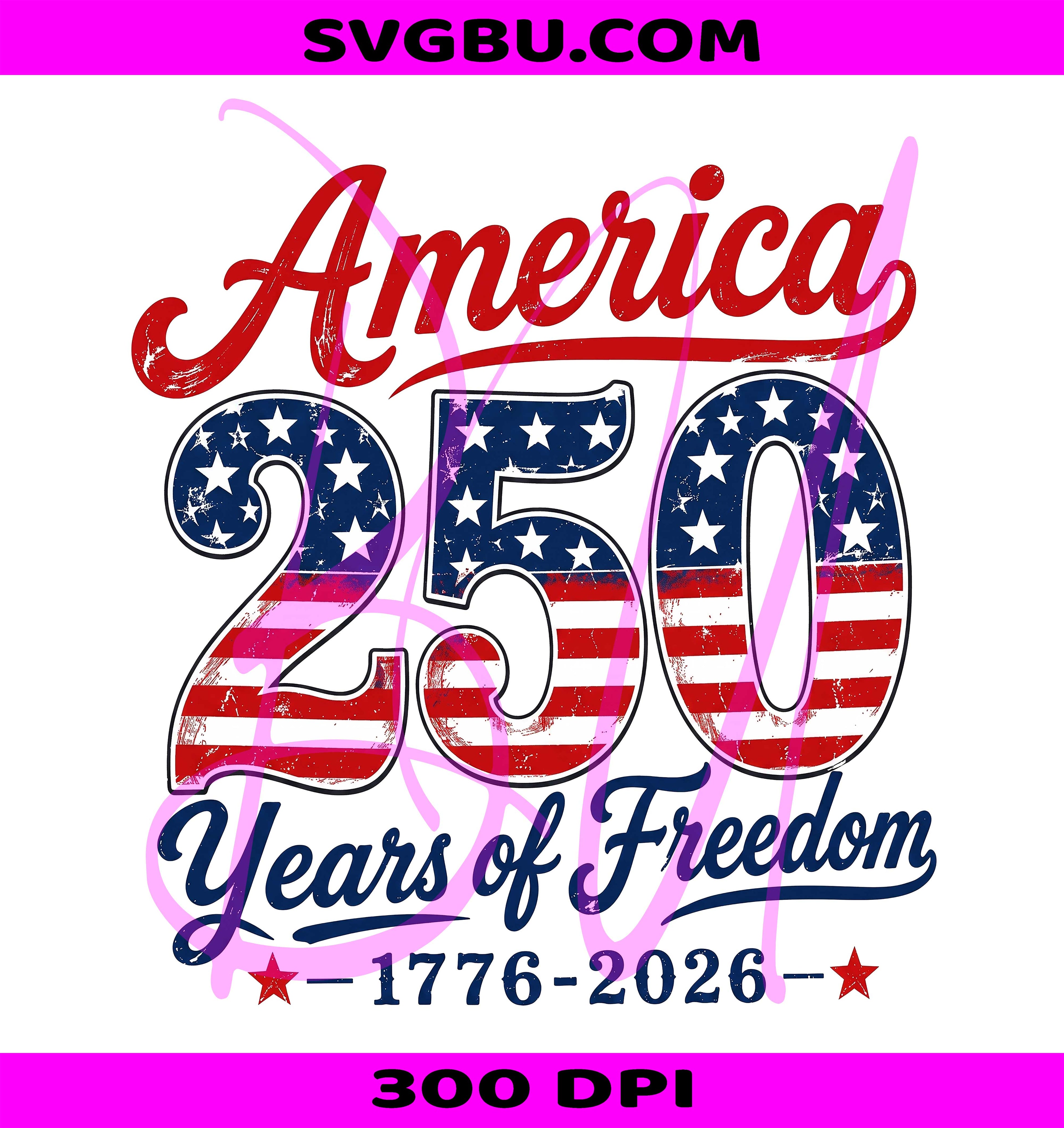 America 250 PNG, 250 Years Freedom PNG, Retro America PNG