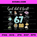 Vintage God Did It First 67 PNG, Six Seven Meme Christian Bible PNG