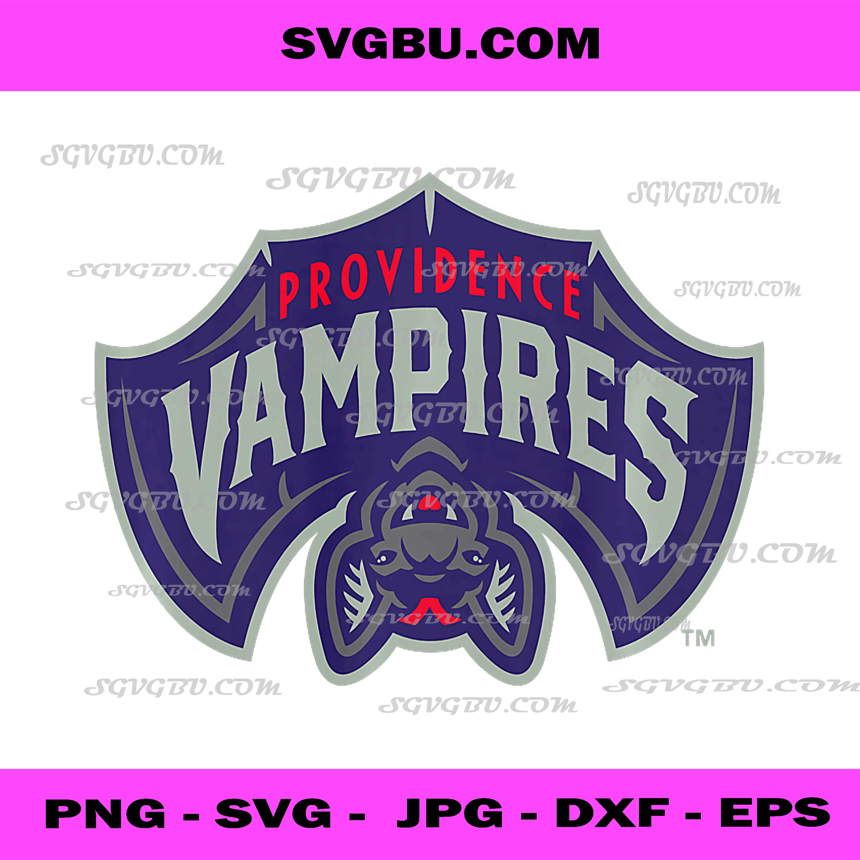 Providence Vampires Sports Logo PNG, Mascot Bat Esports Art PNG