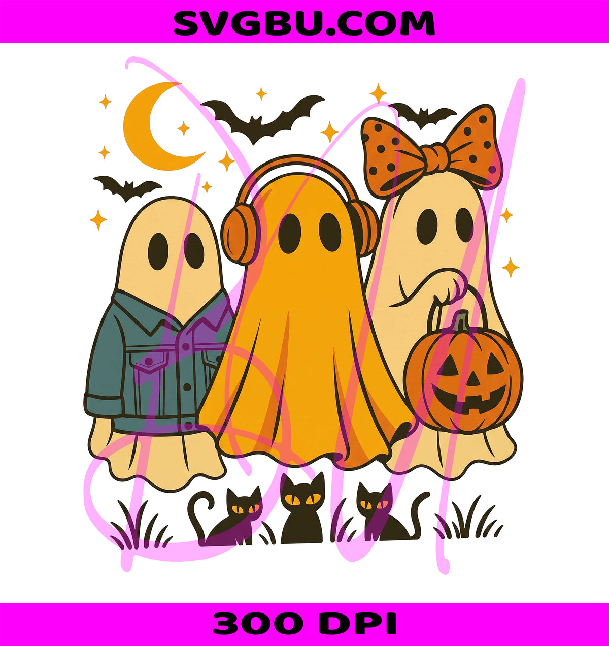 Ghost Leopard PNG, Cute Boo Ghost PNG, Spooky Season PNG