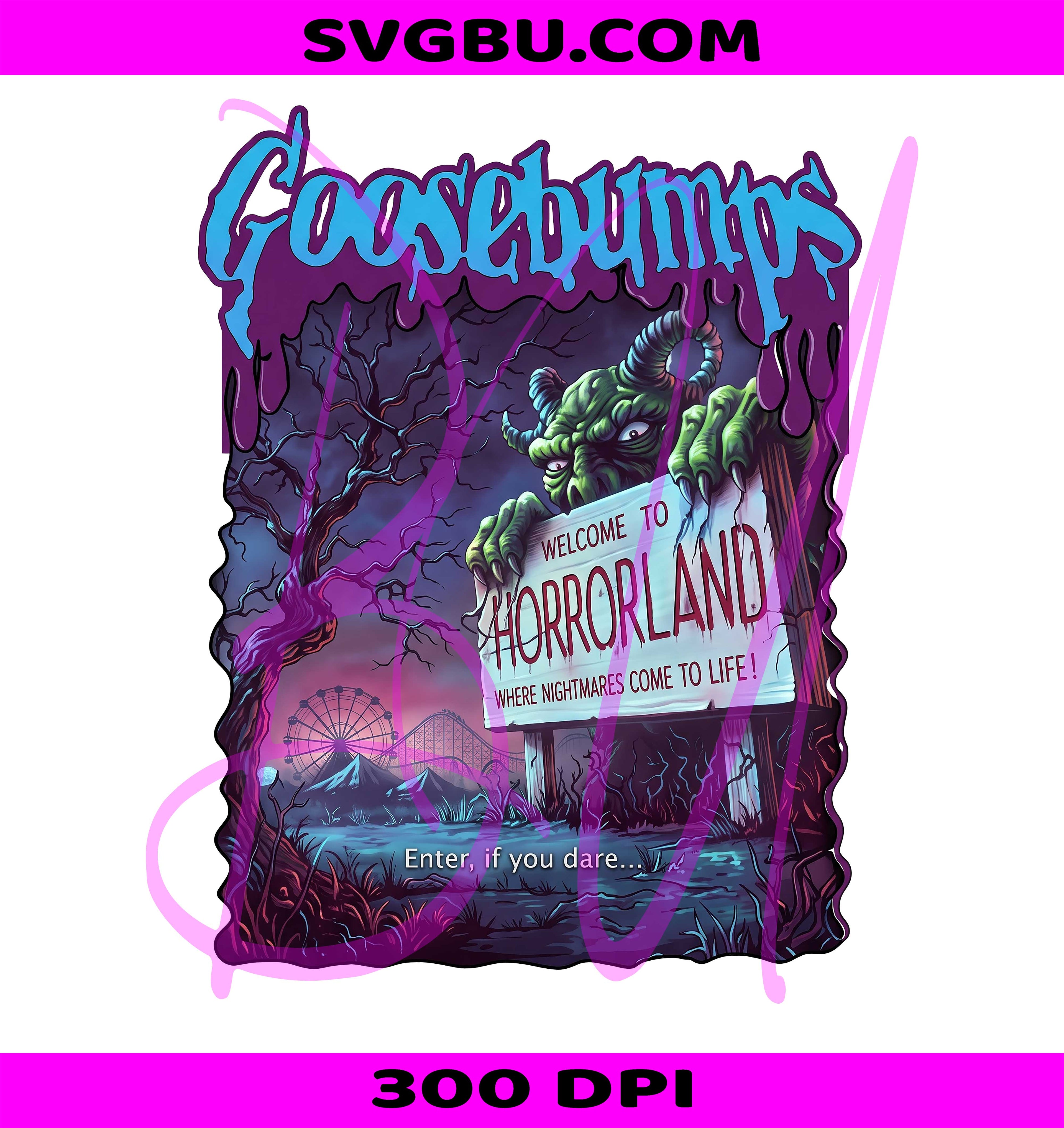 Goosebumps Horrorland PNG, R.L. Stine PNG, Halloween Horrorland PNG