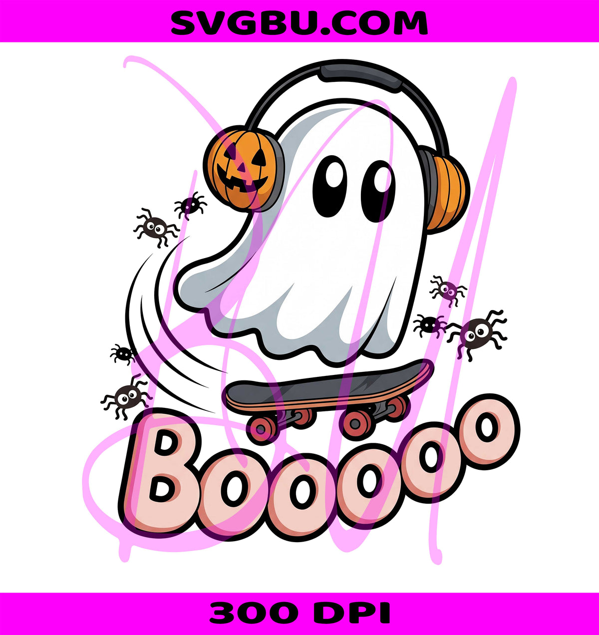 Funny Halloween Ghost PNG, Skateboard Ghost PNG, Pumpkin Tee Ghost PNG