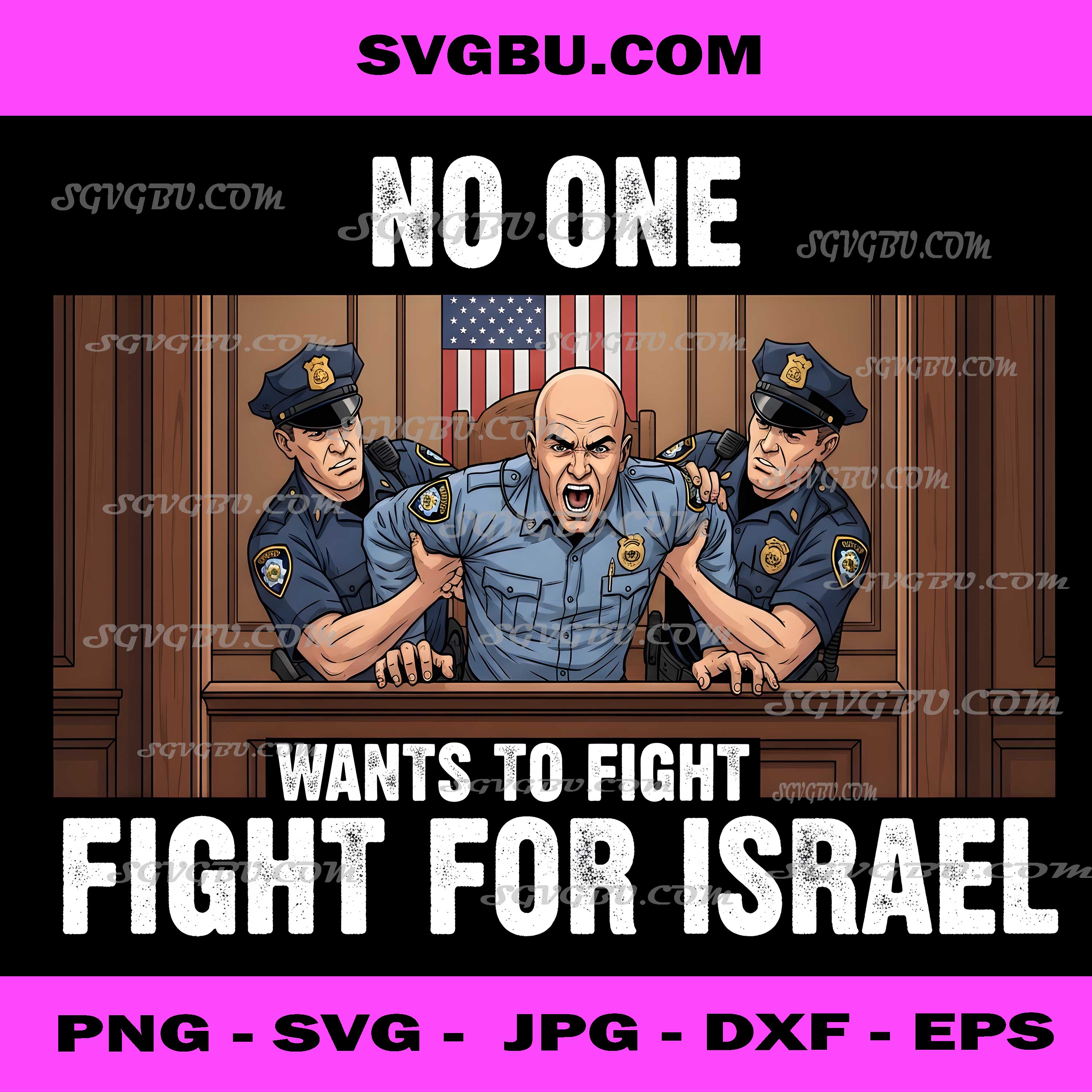 No One Wants To Fight For Israel, Political Courtroom Art PNG