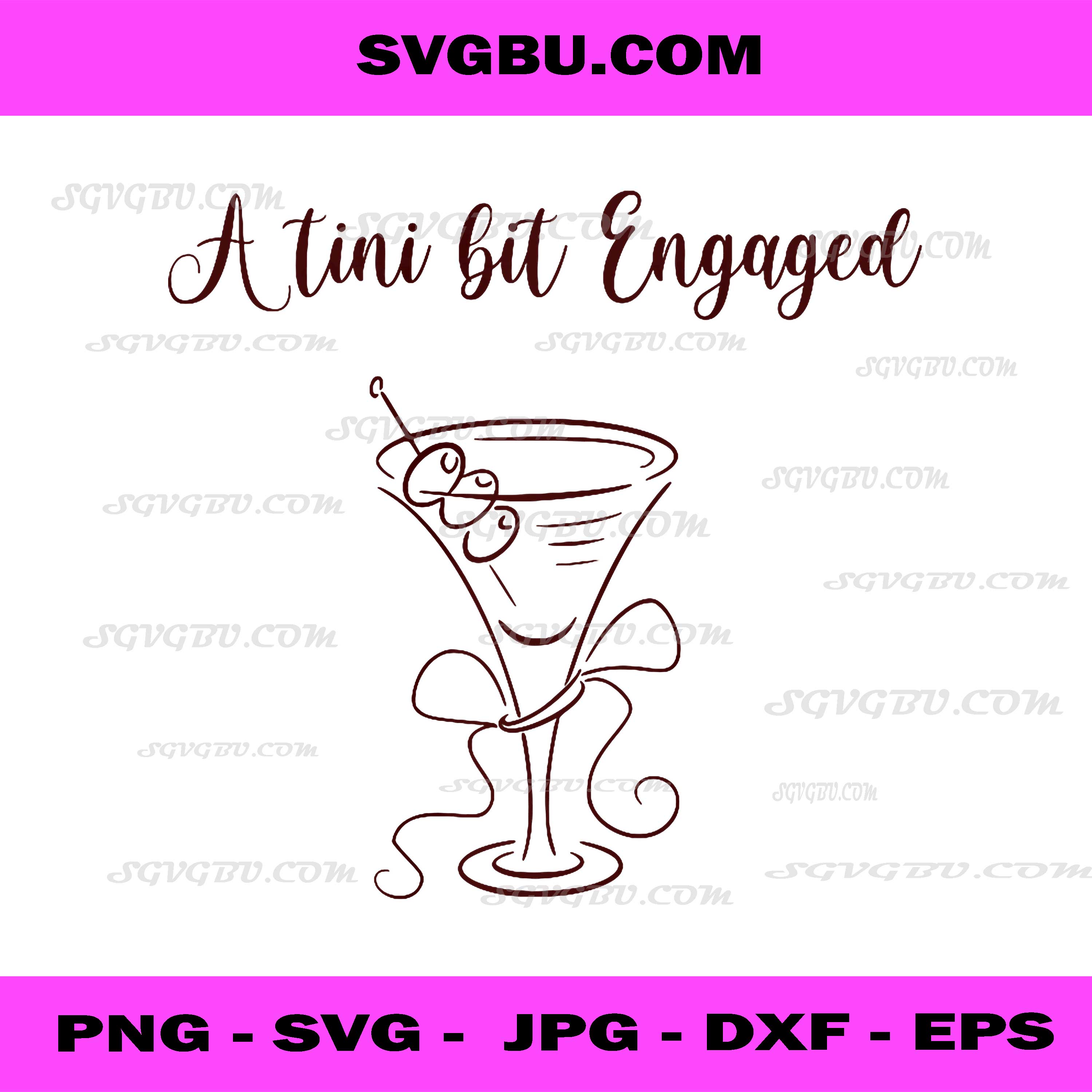 Bachelorette Party Engagement PNG, A Tini Bit Engaged PNG