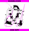 Cute Ghost Black Cat PNG, Spooky Kitty Halloween PNG, Black Cat Ghost PNG