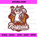 Raleigh Rascals Sports Logo PNG, Mascot Squirrel Esports Art PNG