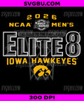 Iowa Hawkeyes Elite 8 2026 PNG, Men’s March Madness Basketball Retro Design