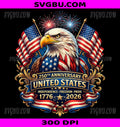 USA Independence 250th Anniversary PNG, Patriotic Eagle PNG
