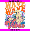 Wave Vibes Retro Ocean Wave PNG, Summer Beach Design PNG