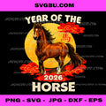Year of The Horse 2026 Lunar New Year Zodiac PNG, Chinese New Year PNG