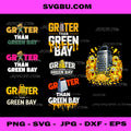 Grater Than Green Bay Bundle PNG, Cheese Grater Pun Humor Design, Wisconsin Football Parody Art