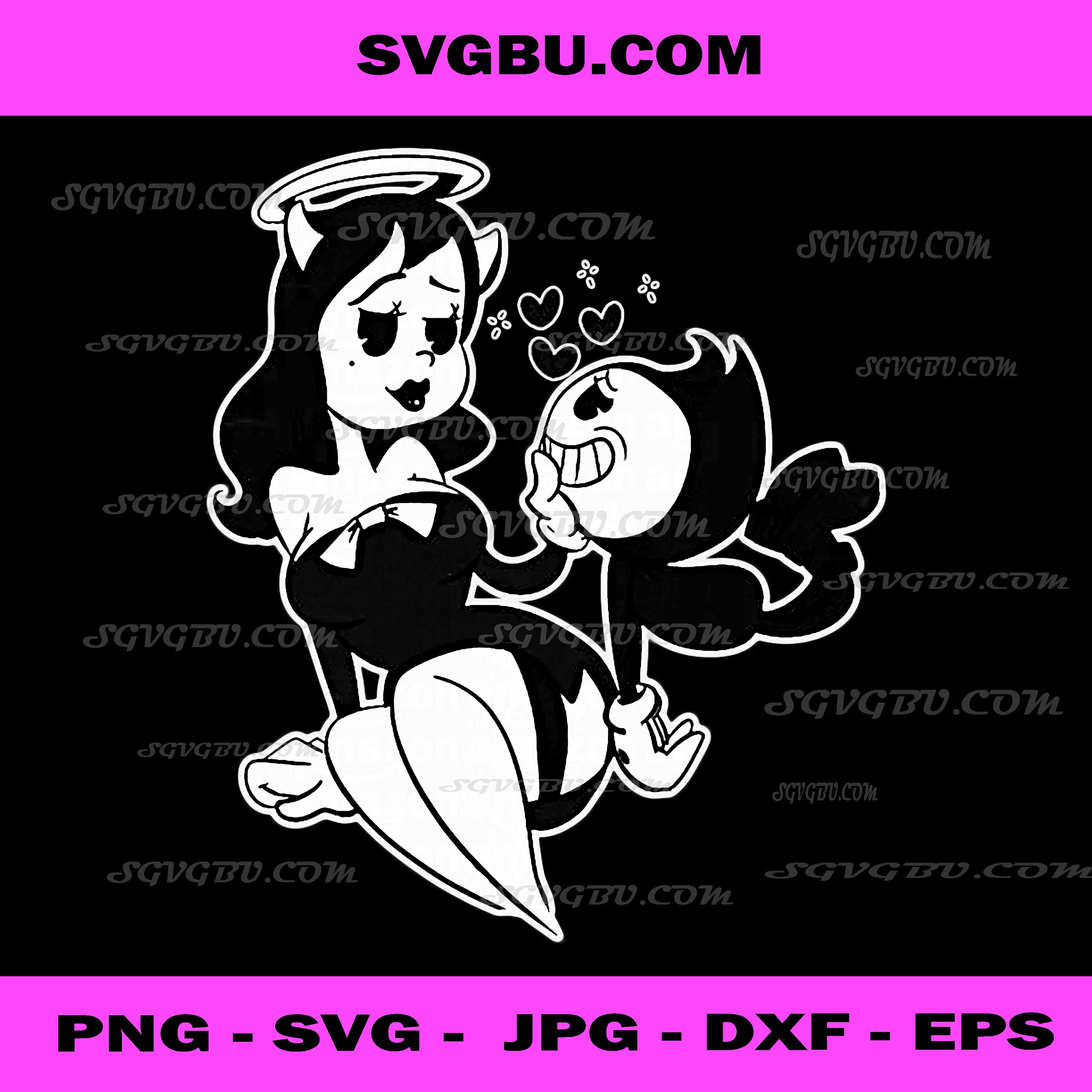 Alice Bendie Angel Demon PNG, Little Devil Vintage Cartoon 1933 PNG