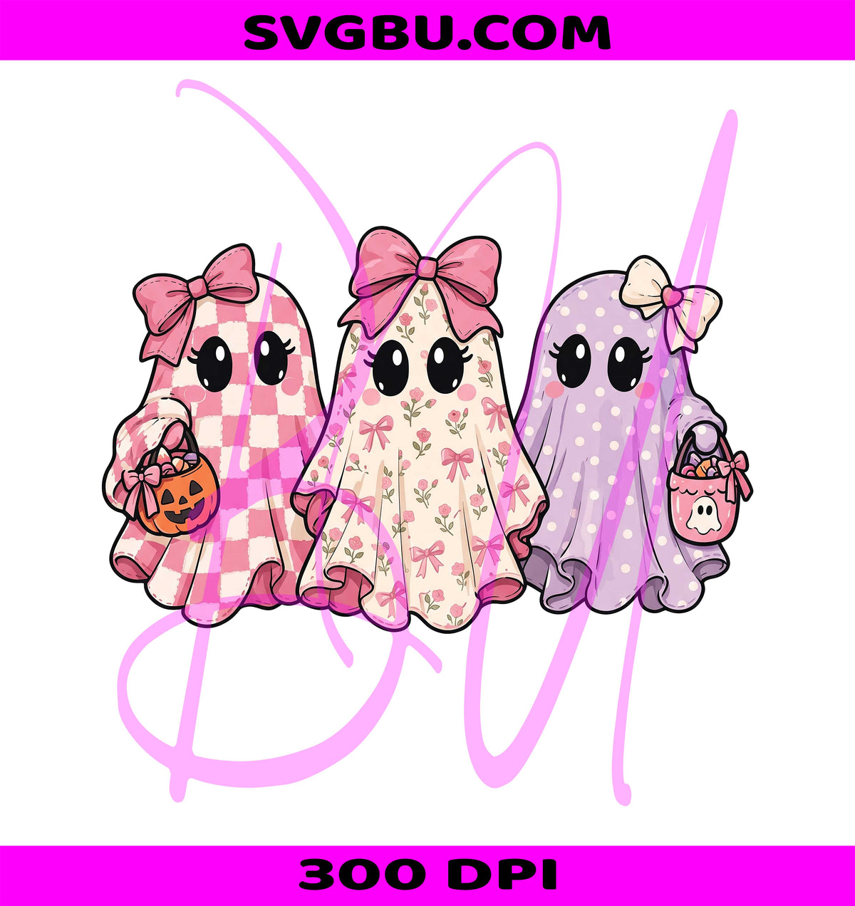 Cute Halloween Ghost PNG, Girly Spooky Ghost PNG, Fall Ghost PNG