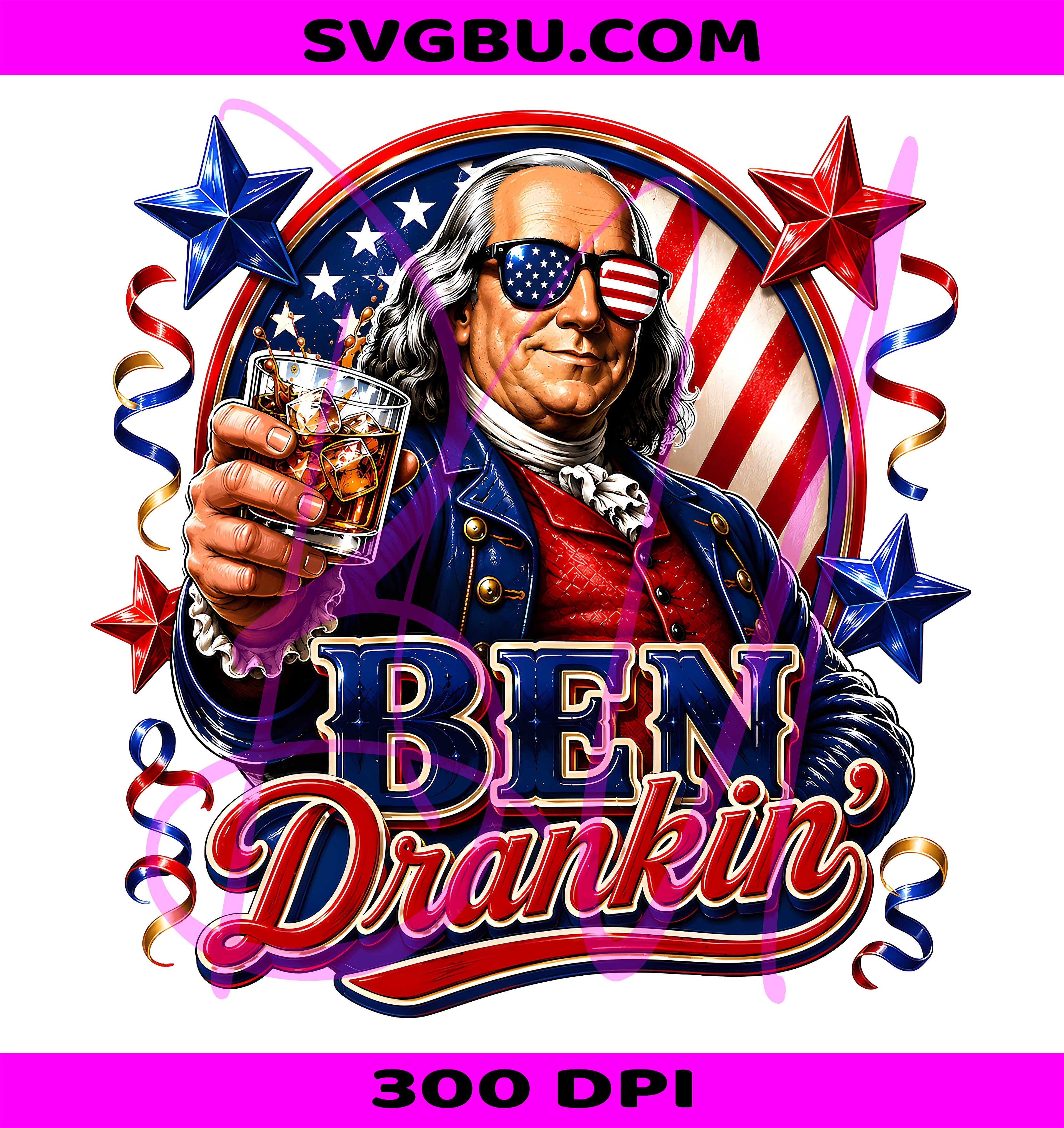 Ben Drankin PNG, Benjamin Franklin PNG, Funny 4th Of July PNG