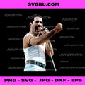 Freddie Mercury of Rock Group Queen at Live Aid 1985 PNG