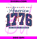 America 1776 PNG, Coquette 4th of July PNG, 250 Years of Freedom PNG