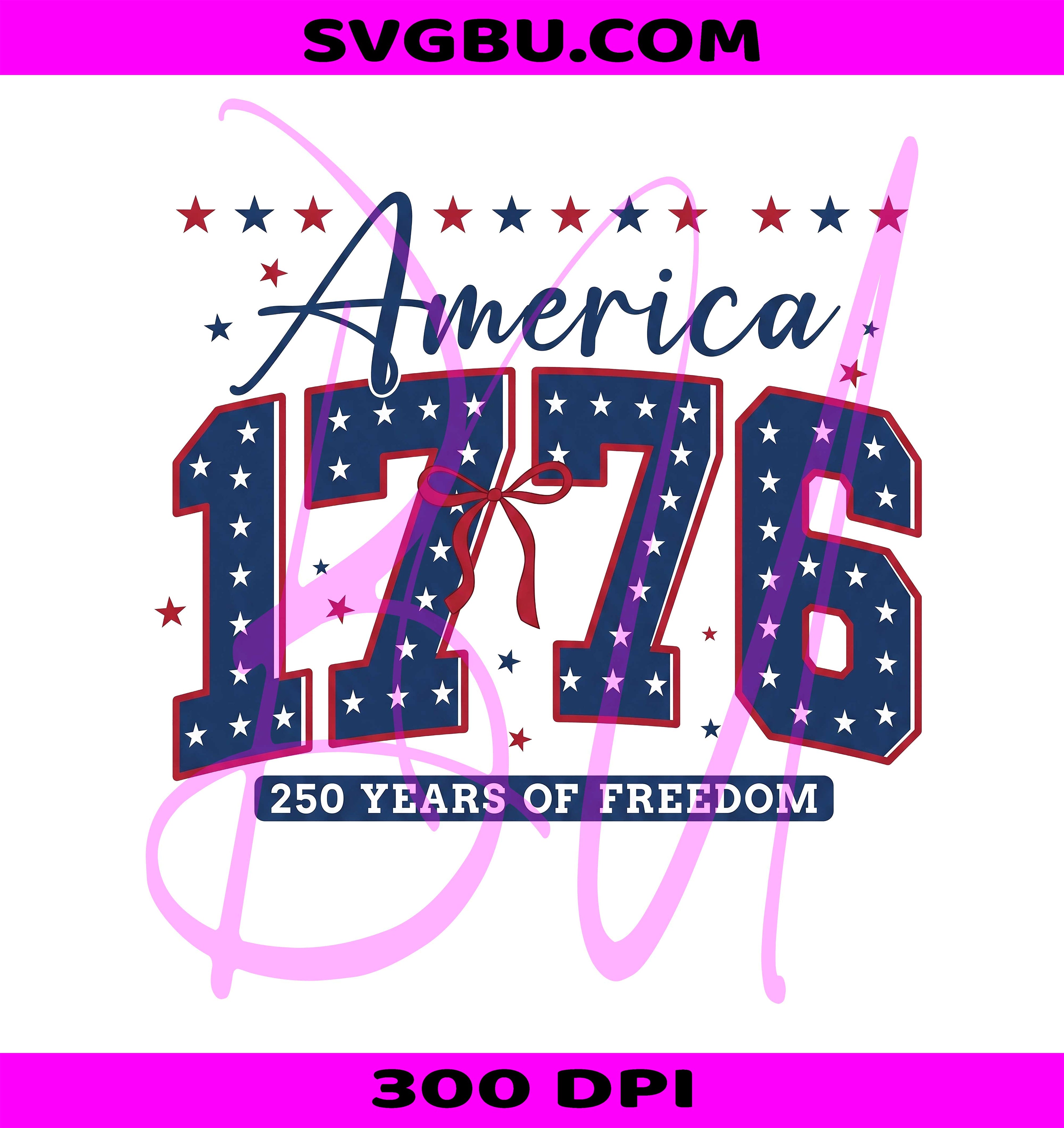 America 1776 PNG, Coquette 4th of July PNG, 250 Years of Freedom PNG