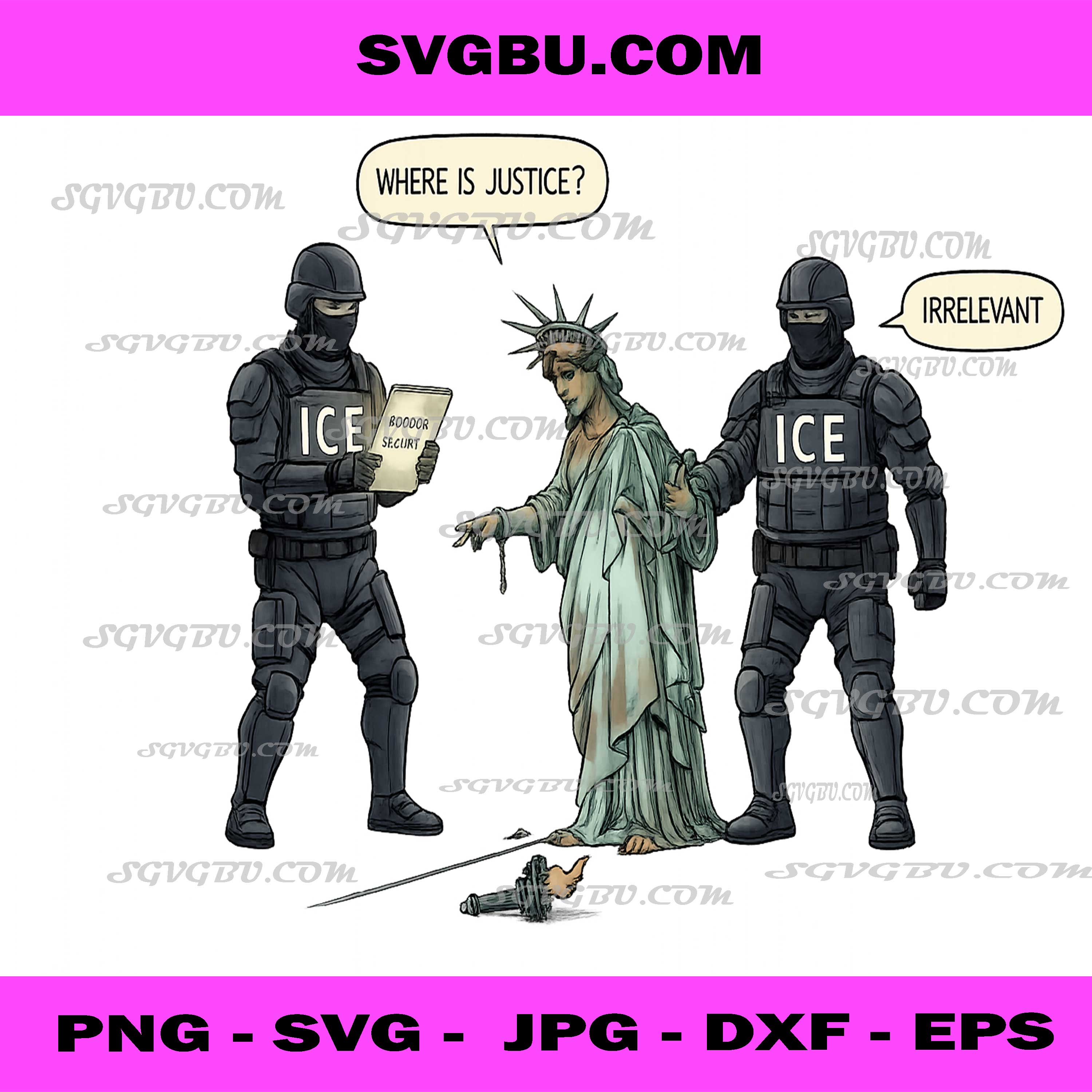 Justice Protest Art PNG, Liberty Satire Poster PNG, Political Cartoon PNG
