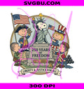 America 250th Anniversary PNG, Patriotic Snoopy PNG, 250 Years Freedom PNG