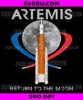 Artemis Return To The Moon PNG, NASA SLS Rocket Space Design