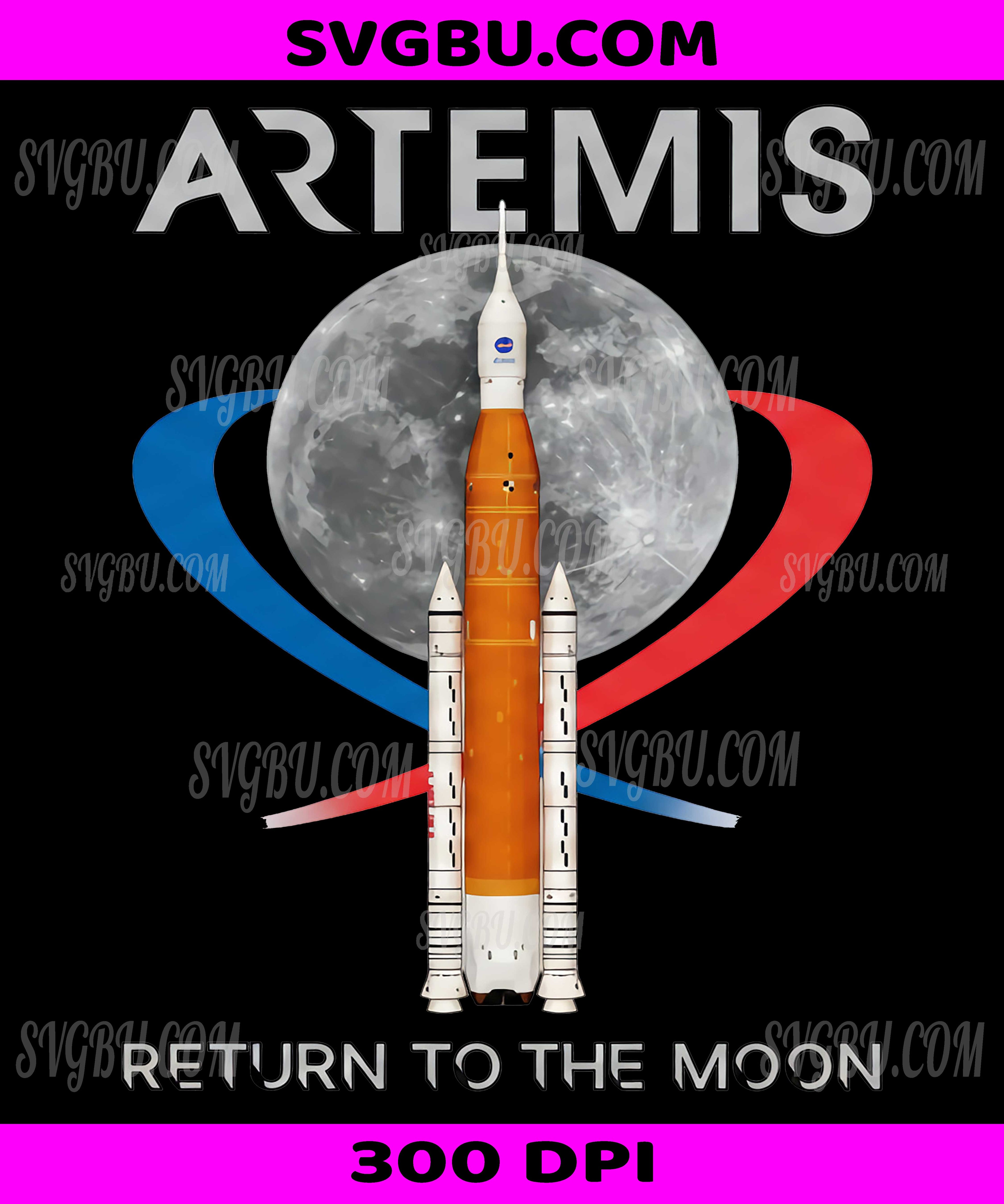 Artemis Return To The Moon PNG, NASA SLS Rocket Space Design