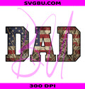 American Flag Camo Dad Letters PNG, Hunting Father Day Design PNG