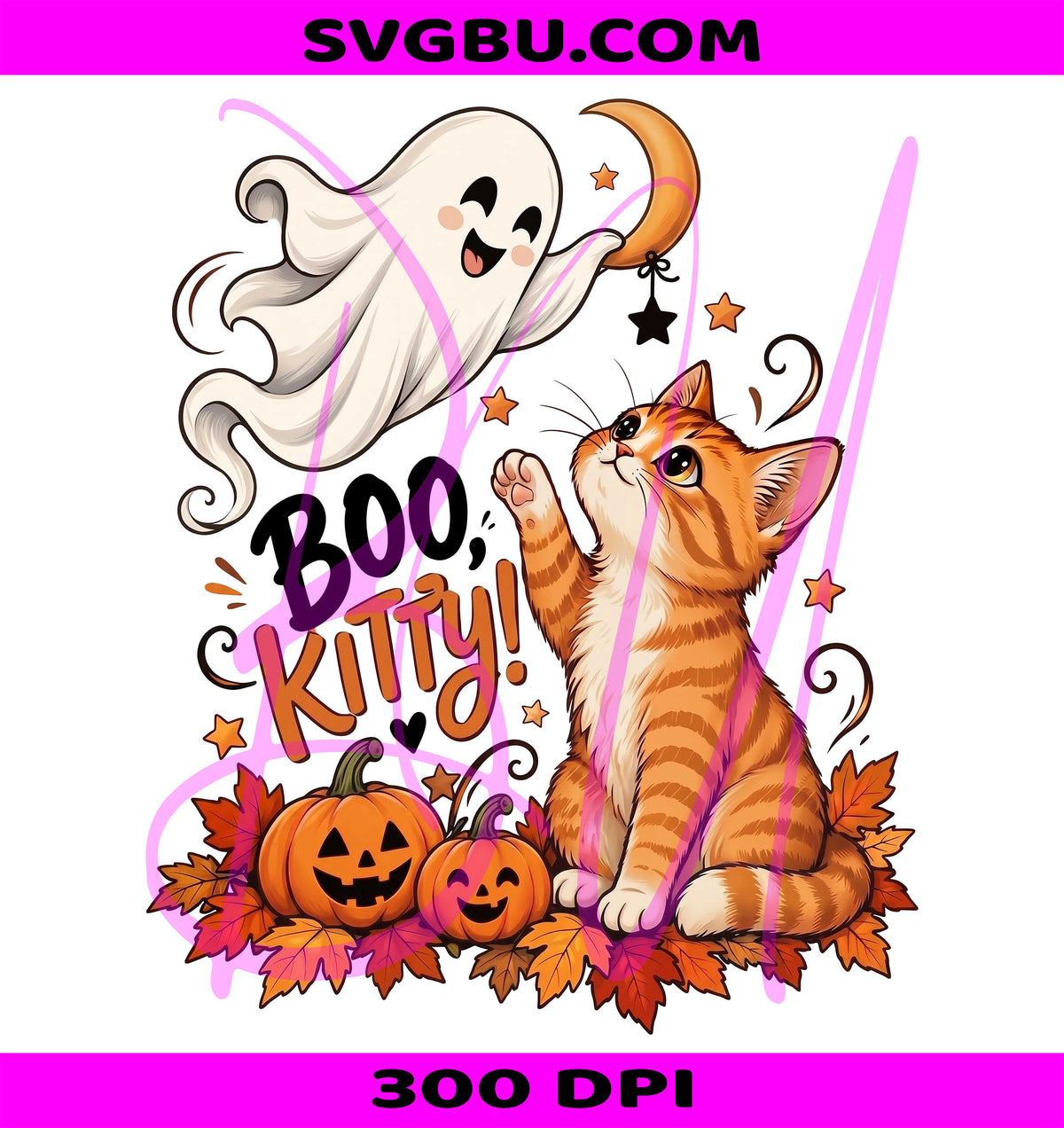 Orange Tabby Ghost PNG, Boo P Cat Nose Boop PNG, Spooky Kitty Humor PNG