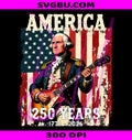 4th July George Washington PNG, Playing Guitar PNG, America 250 PNG