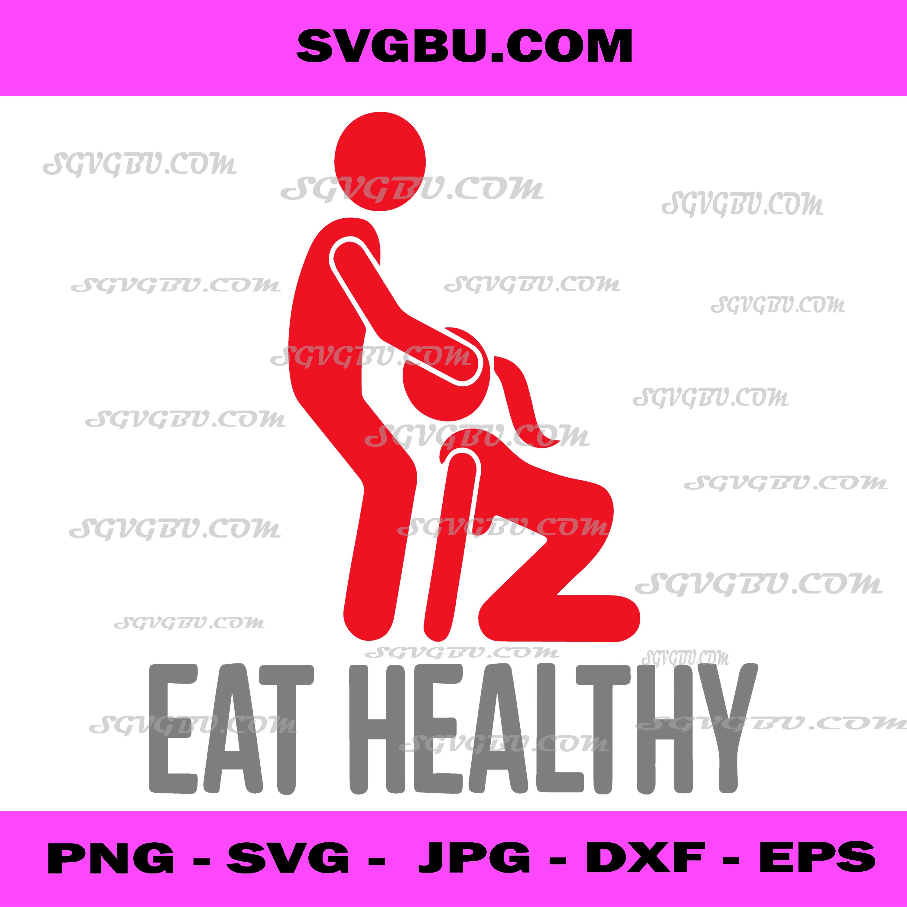 Eat Healthy, Funny Vday icon SVG, minimalist nutrition illustration SVG
