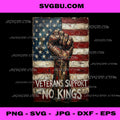 Veterans Support No Kings, American Flag Patriot Fist Art PNG