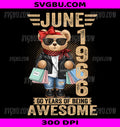60 Year Old June 1966 Teddy Bear PNG, 60th Birthday Women Graphic PNG
