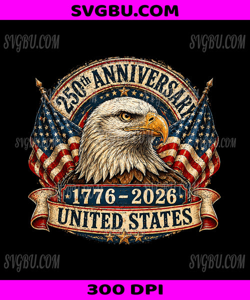250th Anniversary USA Eagle, 4th Of July Semiquincentennial PNG