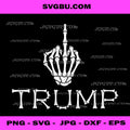 Trump Skeleton Middle Finger Vector PNG, Anti Trump Bone Logo PNG